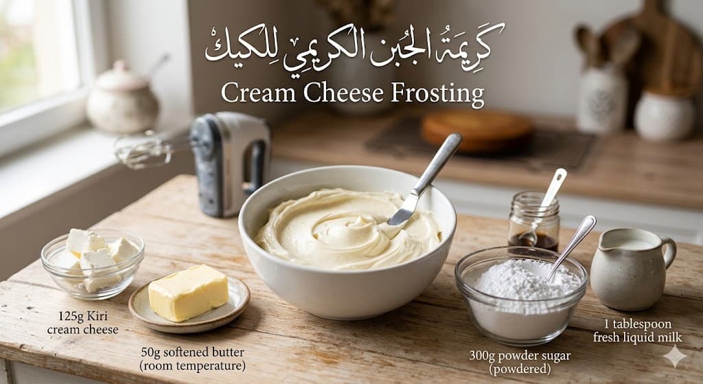 كريمة الجبن الكريمي للكيك